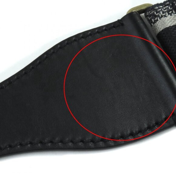 Christian Dior Canvas Logo Embroidery Leather Combi Belt main image 12